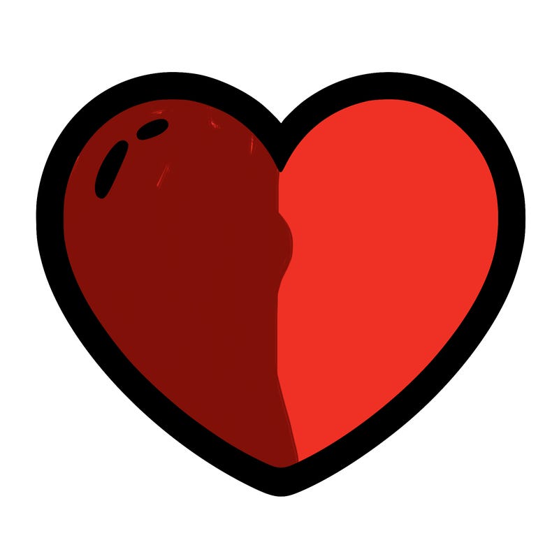 a blank heart