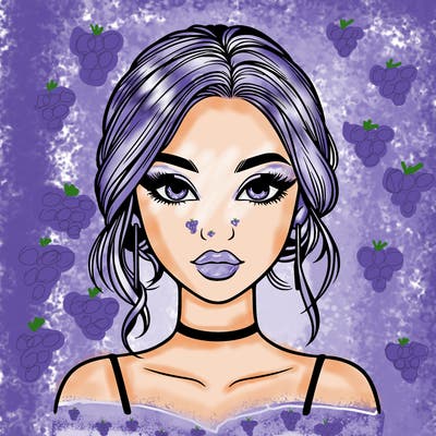 realistic girl with makeup on