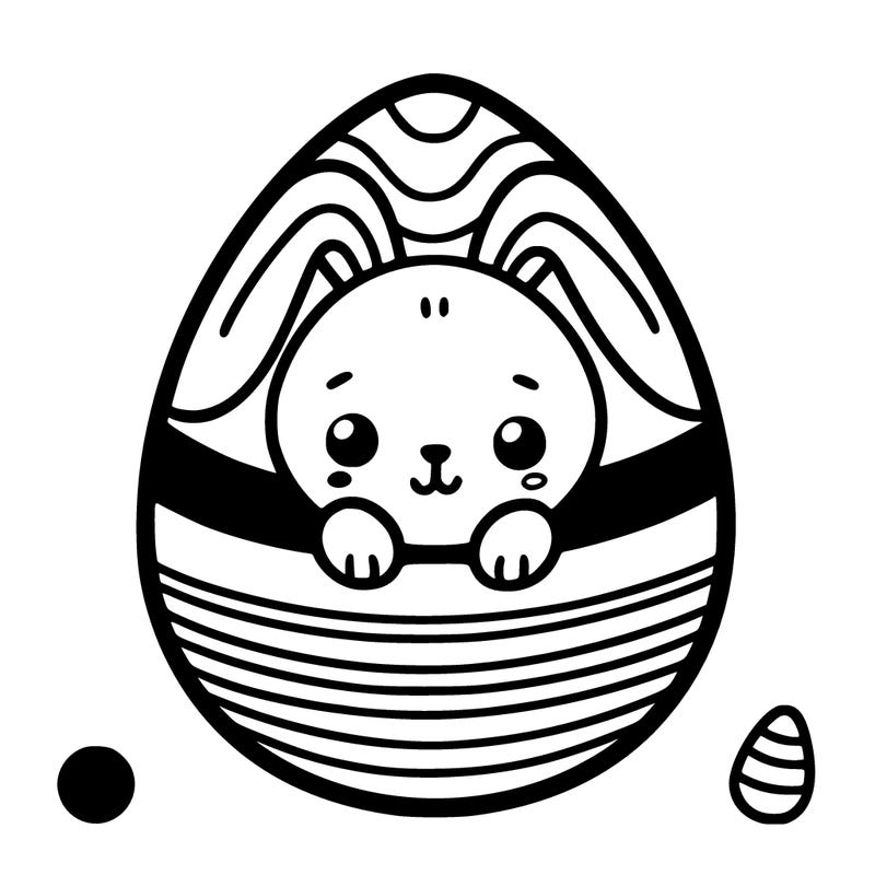 easter egg-shaped bunny