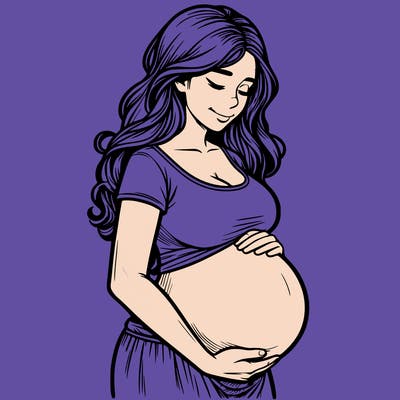 woman heavily pregnant realistic