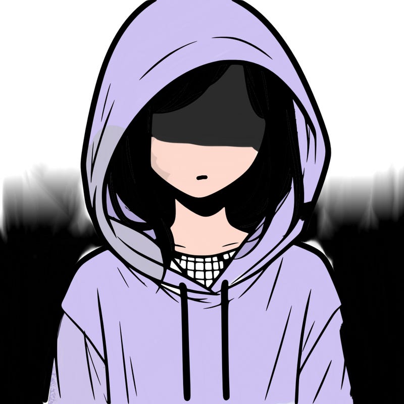 faceless girl in hoodie