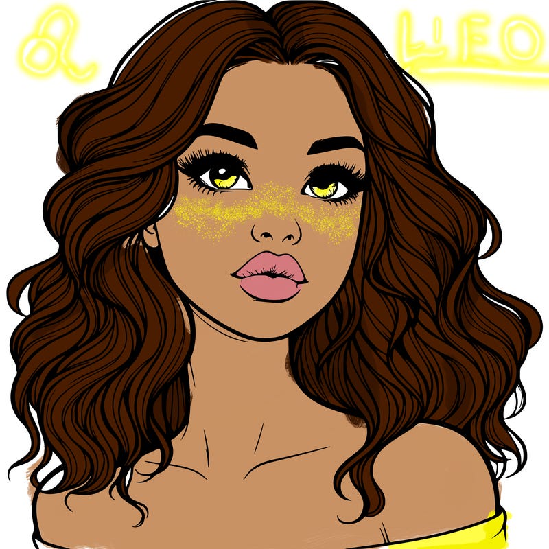 realistic girl with wavy hair and lips