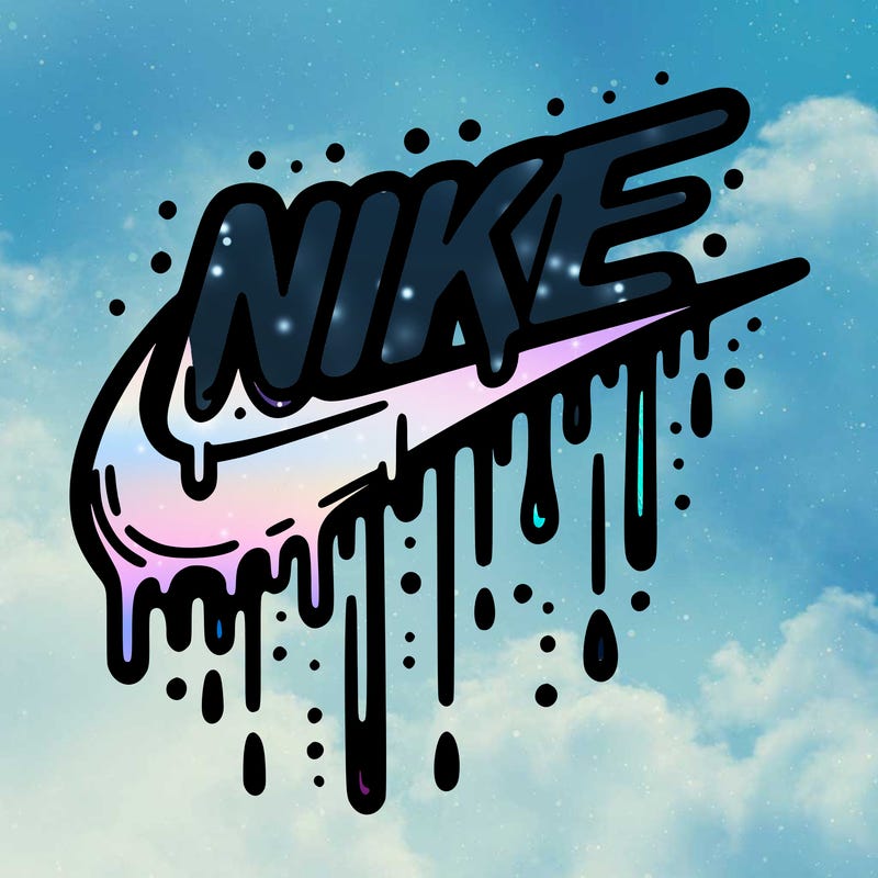 dripping nike logo