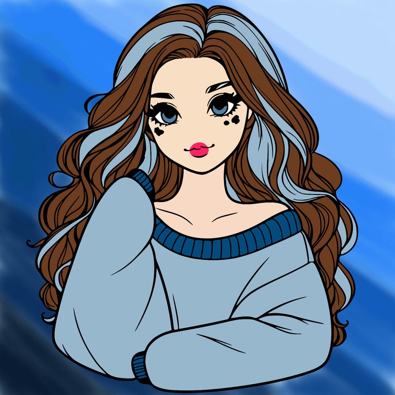 a beautiful girl in a big sweatshirt