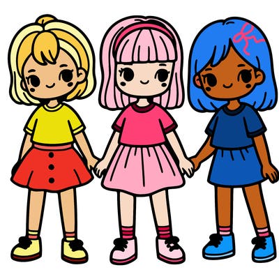 three girls
