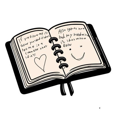 open note book blank