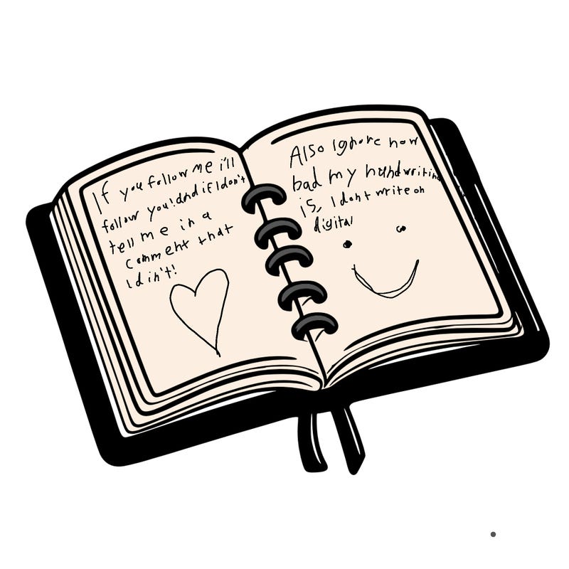 open note book blank