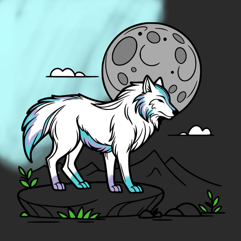wolf moonlight