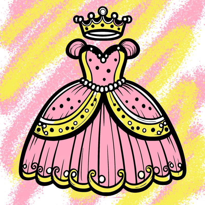 gown with tiara