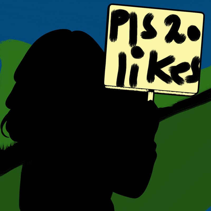 realistic girl holding up a sign