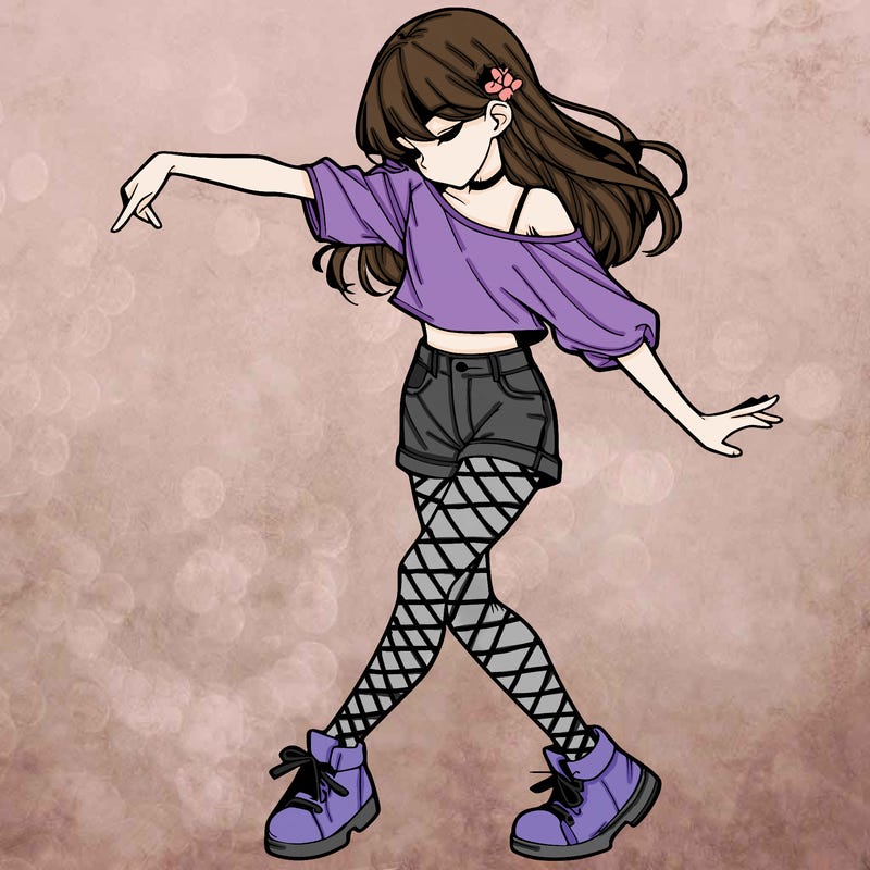 realistic girl danceing