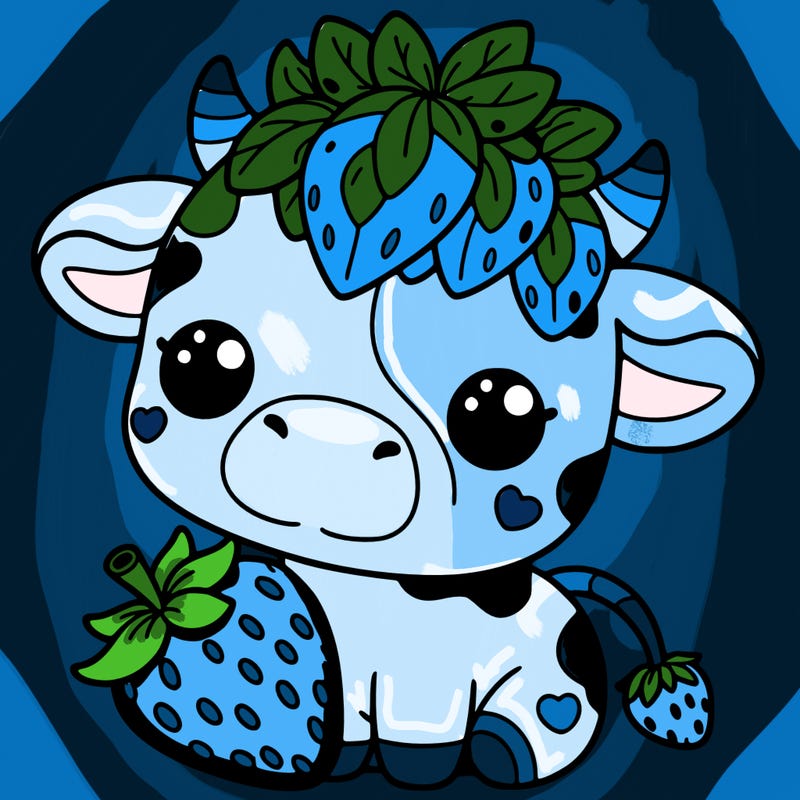 cute strawberry cow