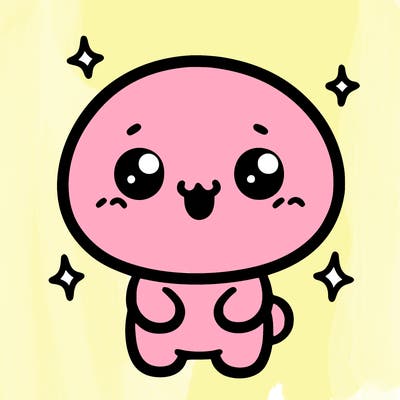 simple, cute, character