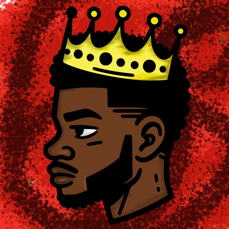 black man with a crown