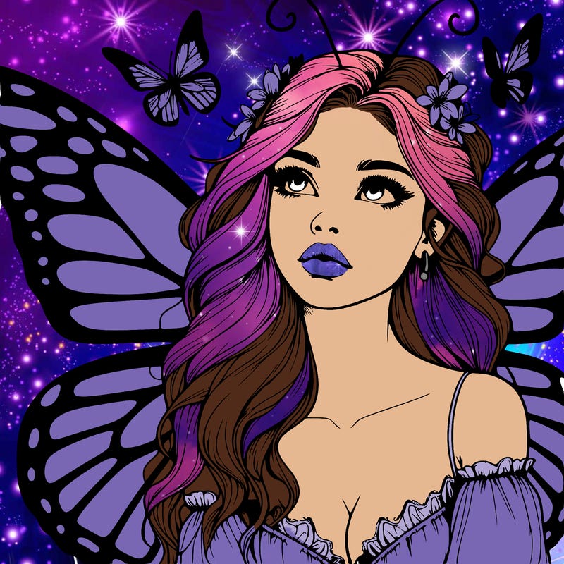 butterfly fairy realistic girl