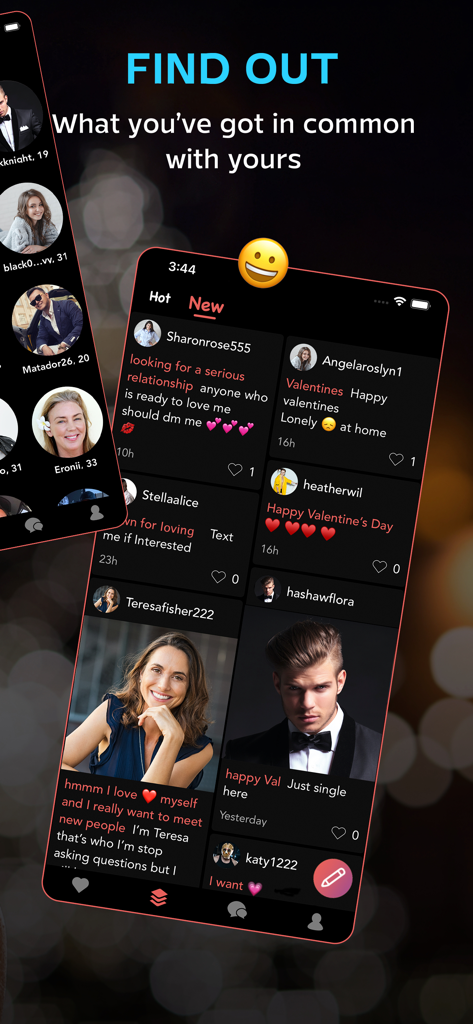 Mature Women Dating - OlderD - Una pantalla de la aplicación de citas OlderD que muestra un feed de perfiles de nuevos miembros.