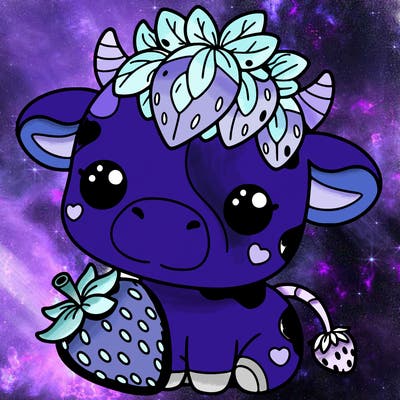 cute strawberry cow