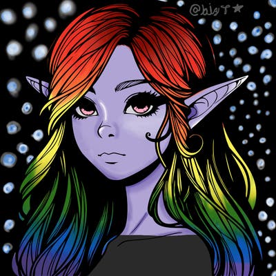 elf girl realistic dark fantasy