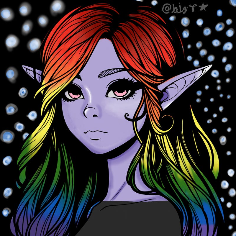 elf girl realistic dark fantasy