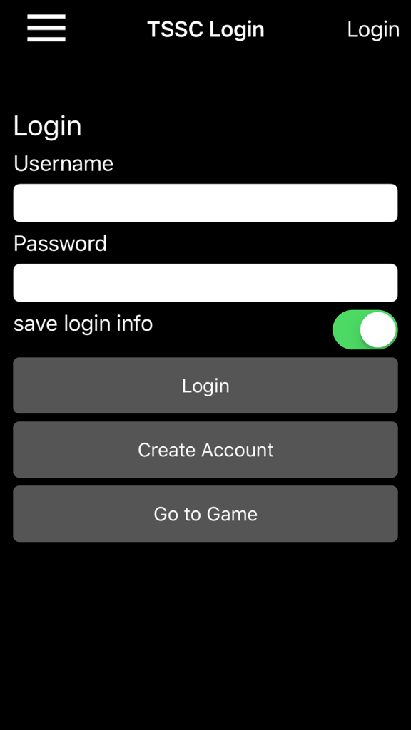 Login screen of The Sabbath School Challenge app featuring username and password fields