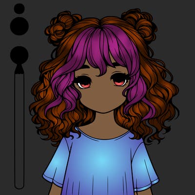 realostic gurl curly cute hair