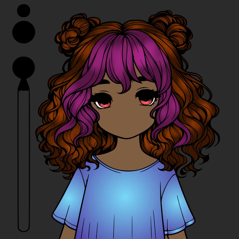 realostic gurl curly cute hair