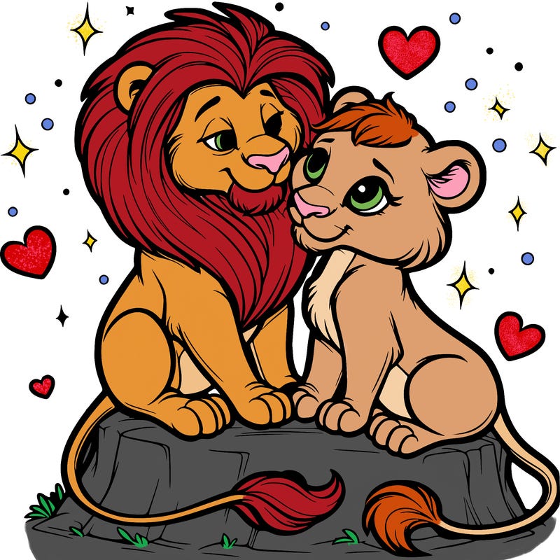 lion and lioness inlove