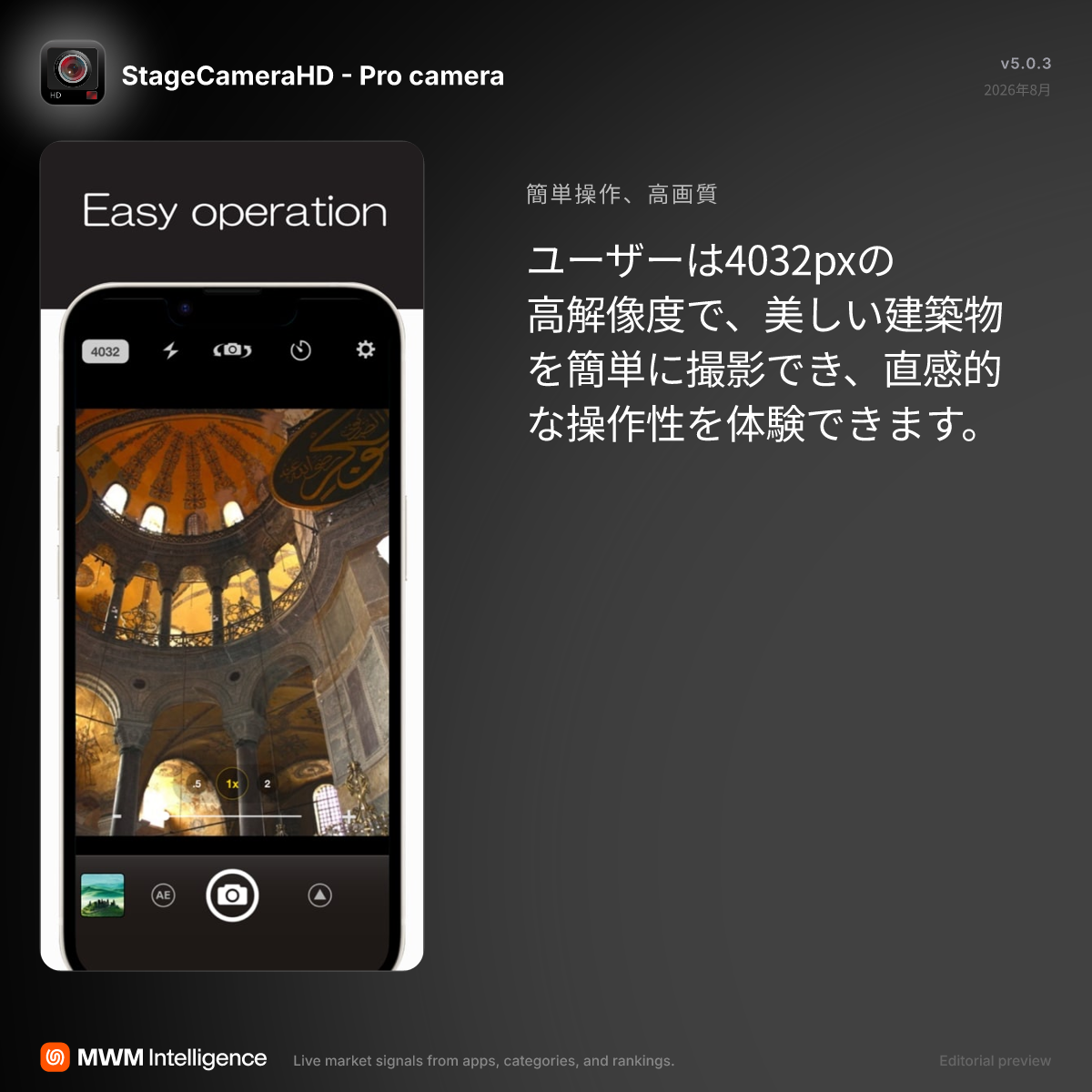 StageCameraHD - 高画質マナー カメラ - 写真／ビデオアプリ | MWM
