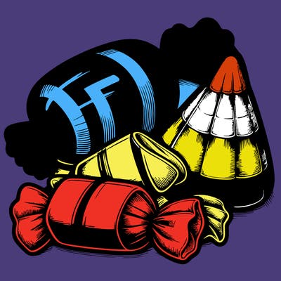 realistic halloween candy and candy corn