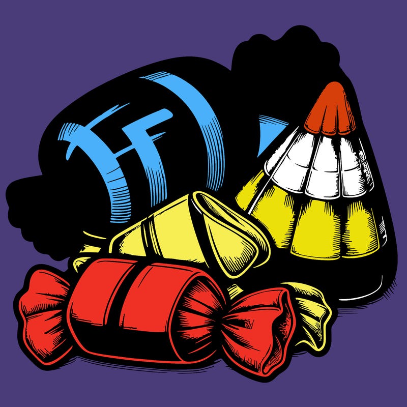 realistic halloween candy and candy corn