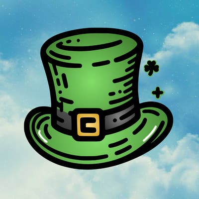 st patrick hat with thin lines