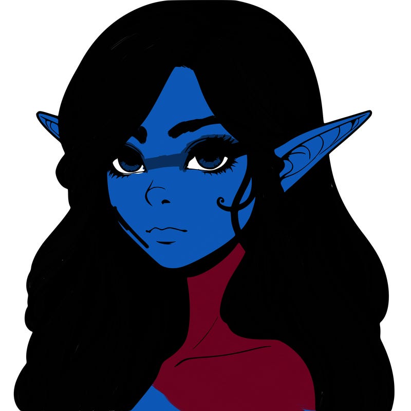 elf girl realistic dark fantasy