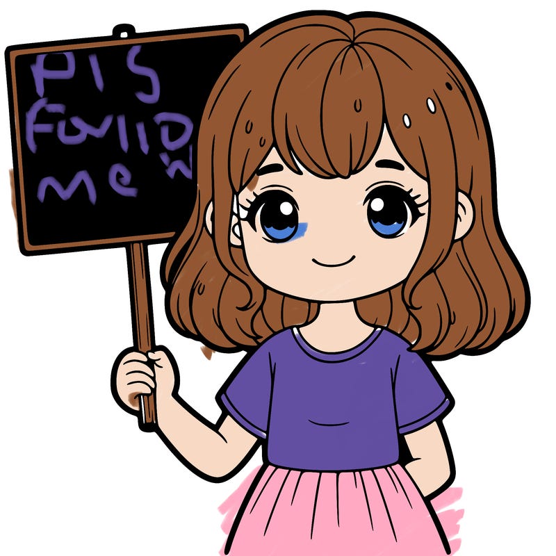 girl holding a sign