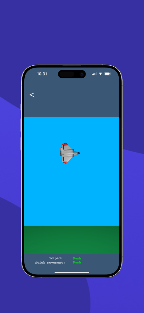 CBAT - Fighter jet coordination test interface on the CBAT aptitude training app