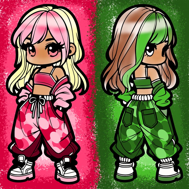 girl in crop top and baggy pants