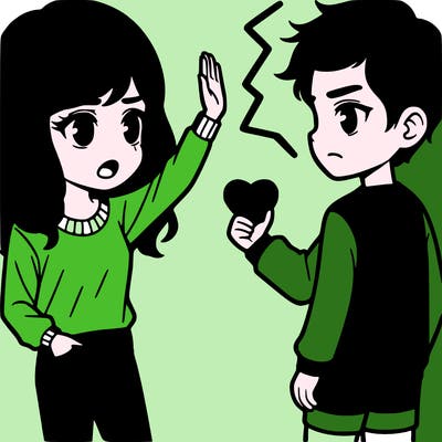 a girl friend breaking up with her boyfriend