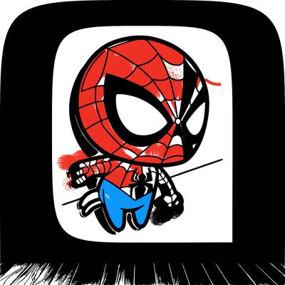 spiderman on the wall