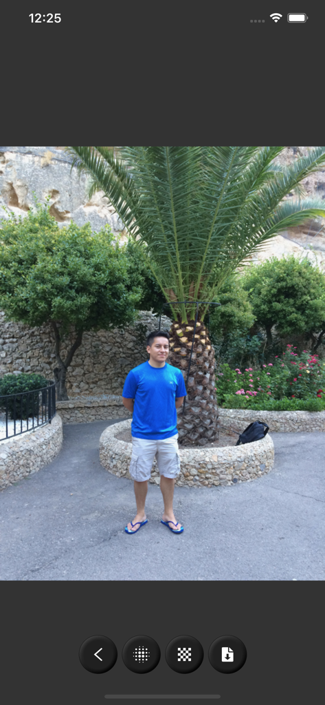 Blur Image - Mobile app interface for Blur Image showing a photo with editing tools to blur or pixelate content