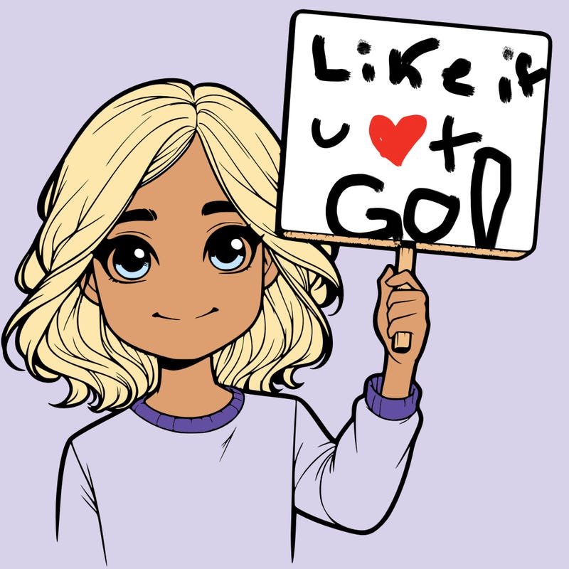 realistic girl holding up a sign