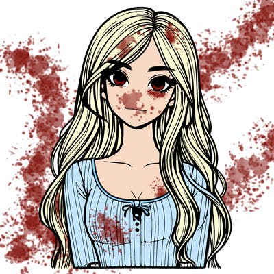 realistic girl with long hair