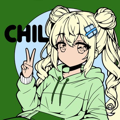 chill anime girl