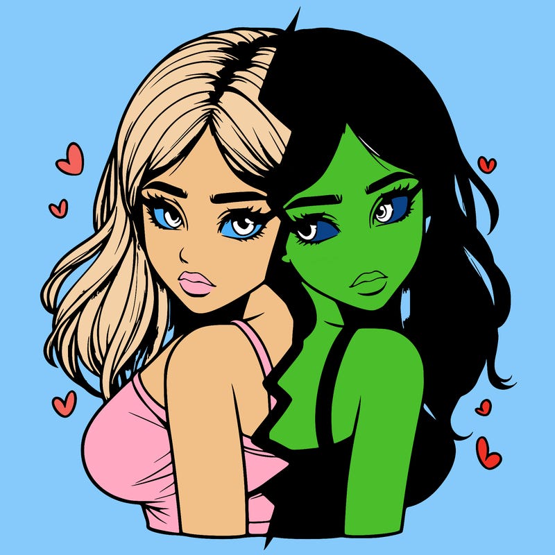 realistic girl split