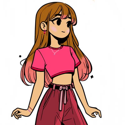 girl in a cute crop top