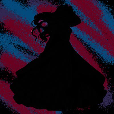 realistic woman with dress flowing in the wind