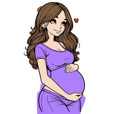 realistic pregnant girl