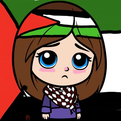 sad palestinian girl
