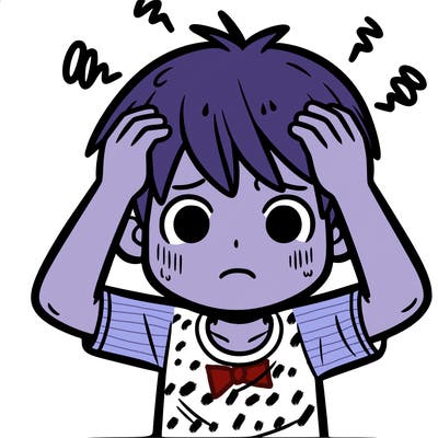 a boy having anxiety