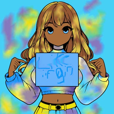 girl holding a blank sign in a long sleeve crop top