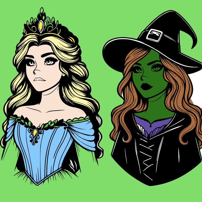 princess and witch realistic