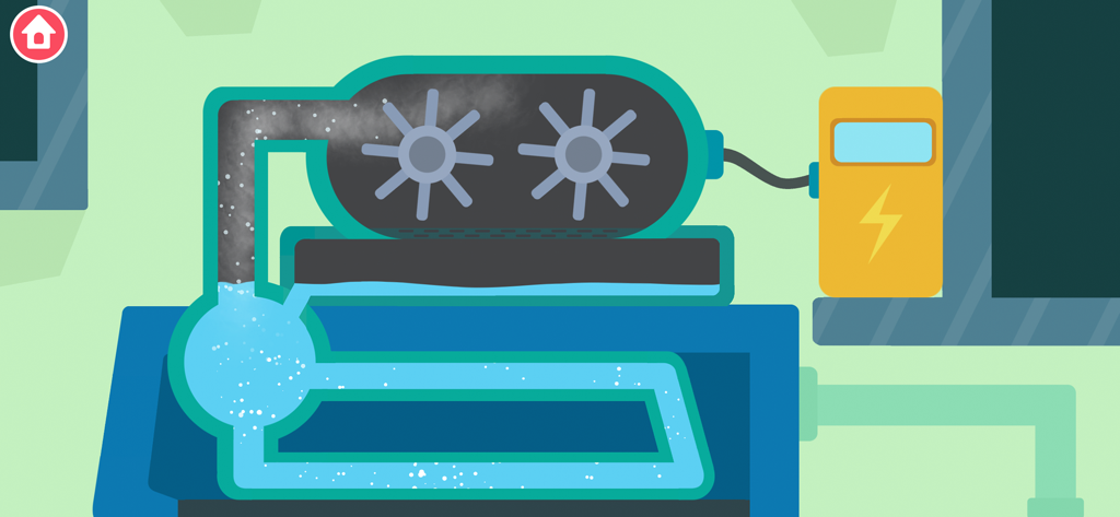 Dinosaur Garbage Truck Games - 어린이를 위한 폐기물 에너지 재활용 과정을 보여주는 교육용 다이어그램